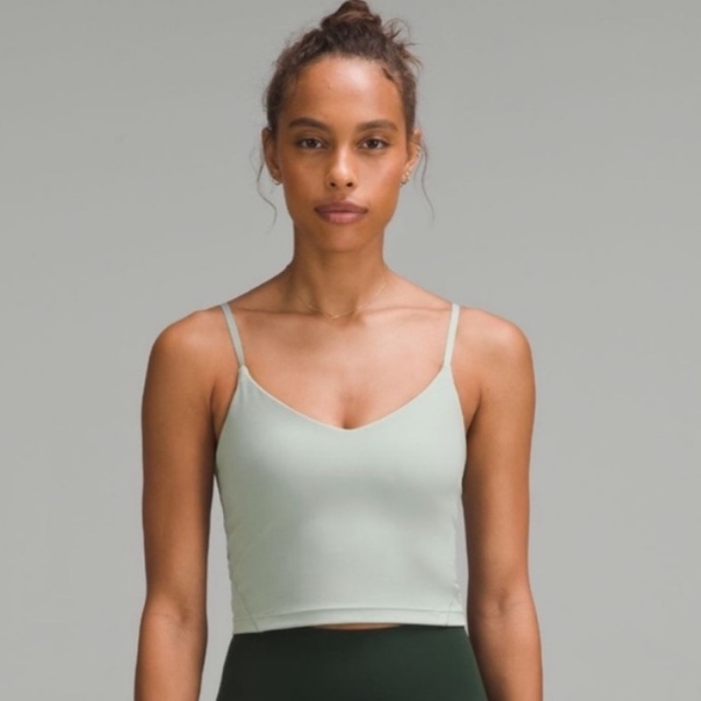 🌿🆕Lululemon Align Cropped Cami Tank Top *A/B Cup Jade Grey✨NWT✨Sz 12